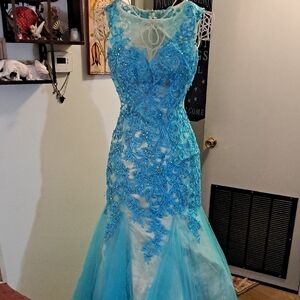 Stunning Fairycore Mermaid Morrell Maxie Gown, Sz 2